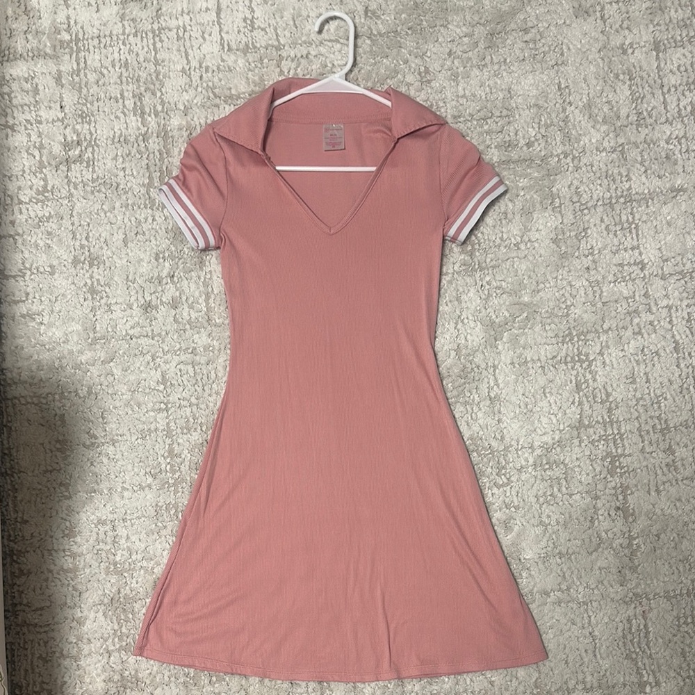 Elegant Pink Polo Dress